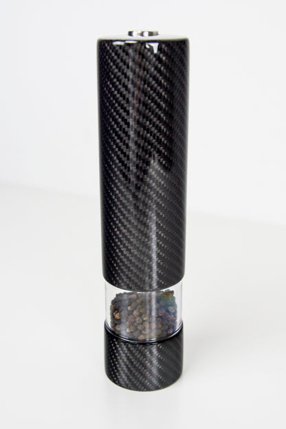 Elektrische Carbon Salz- Pfeffermühle Gewürzmühle Design / Carbon Fibre Electric Salt Spice Pepper Mill