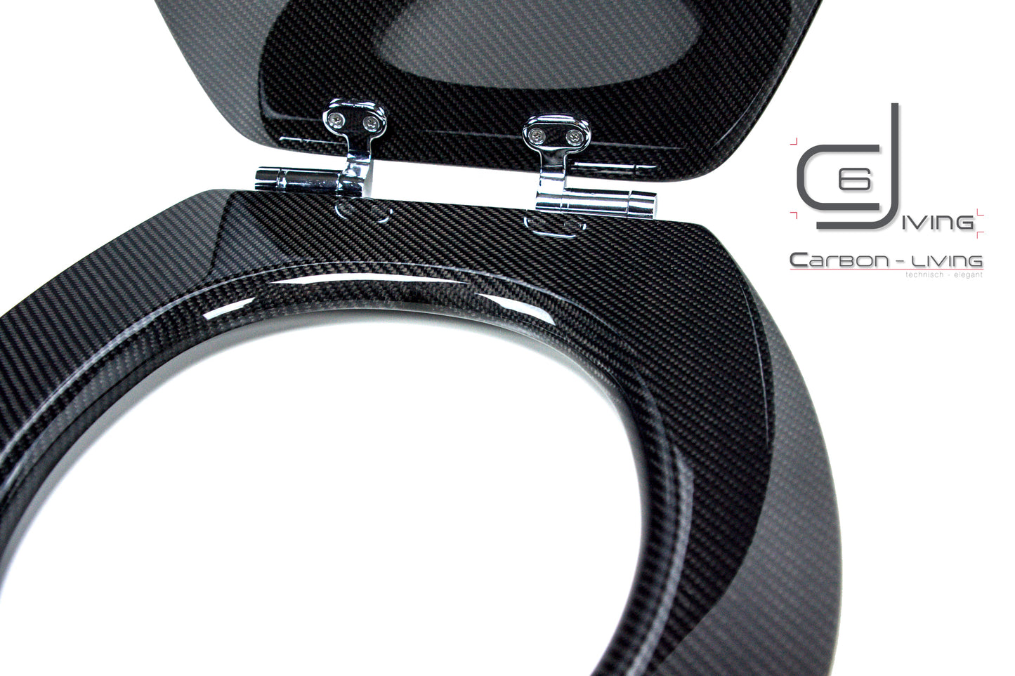 Carbon Toilettensitz rund mit Absenkautomatik / Carbon Fibre Toilet Seat