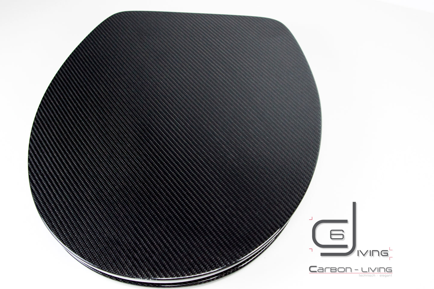 Carbon Toilettensitz rund mit Absenkautomatik / Carbon Fibre Toilet Seat
