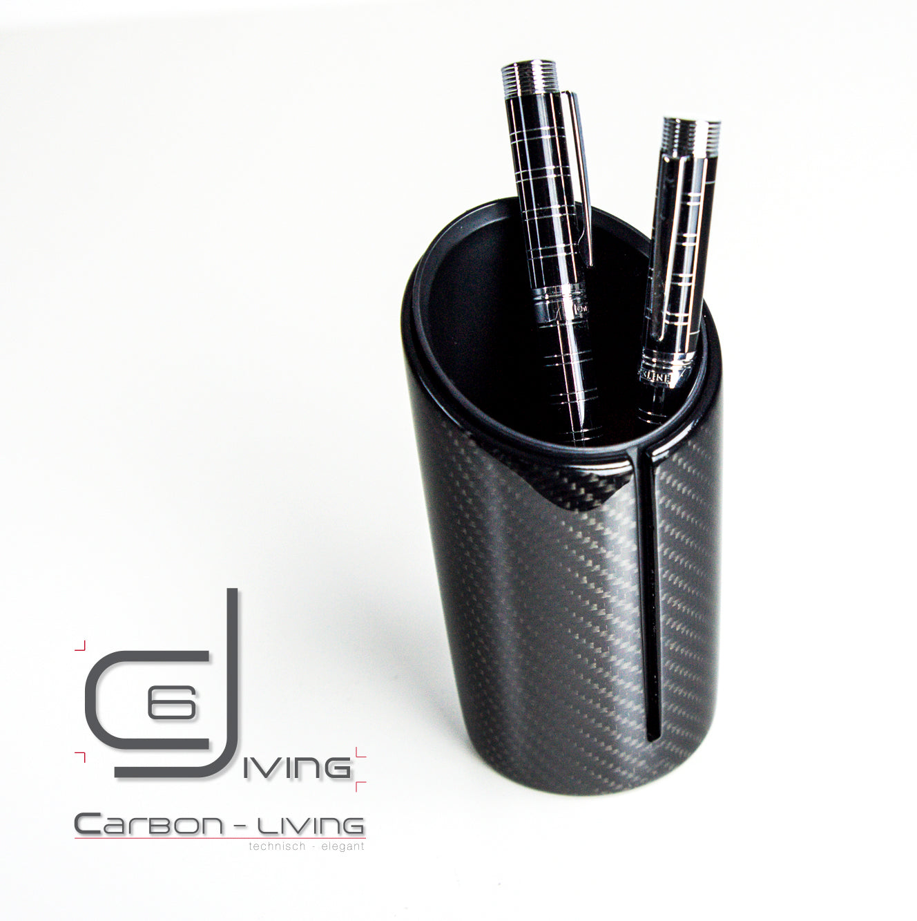 Carbon Stifteköcher Stiftehalter Stifteständer Stiftständer / Fibre Pen Pencil Cup Holder