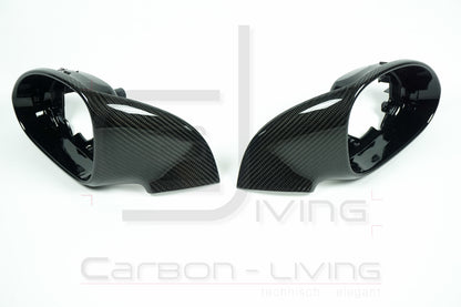 Porsche Boxster Cayman Spyder 981 S GTS GT4 Sport Design Carbon Spiegelrahmen Spiegelgehäuse Rahmen Set für Außenspiegel