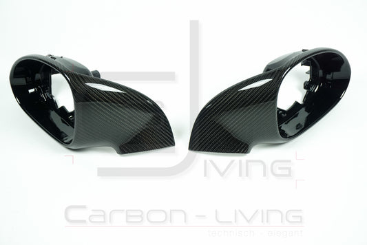 Porsche Boxster Cayman Spyder 981 S GTS GT4 Sport Design Carbon Spiegelrahmen Spiegelgehäuse Rahmen Set für Außenspiegel