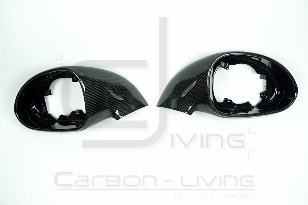 Porsche Boxster Cayman Spyder 981 S GTS GT4 Sport Design Carbon Spiegelrahmen Spiegelgehäuse Rahmen Set für Außenspiegel