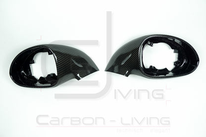 Porsche Boxster Cayman Spyder 981 S GTS GT4 Sport Design Carbon Spiegelrahmen Spiegelgehäuse Rahmen Set für Außenspiegel