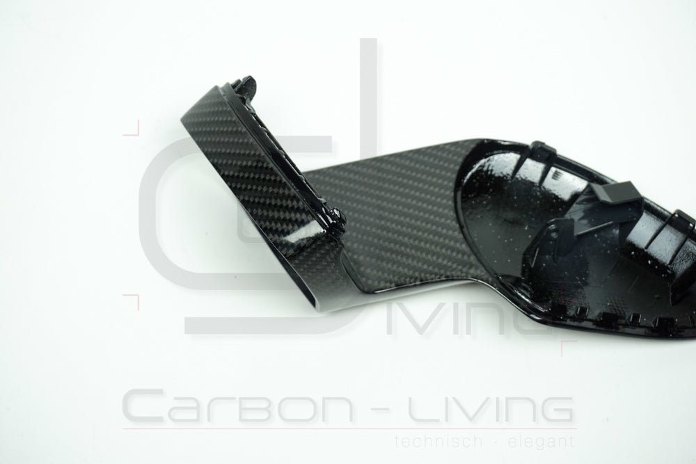 Porsche Boxster Cayman Spyder 981 S GTS GT4 Sport Design Carbon Spiegelstützen Spiegelgehäuse Stützen Sockel für Außenspiegel Set