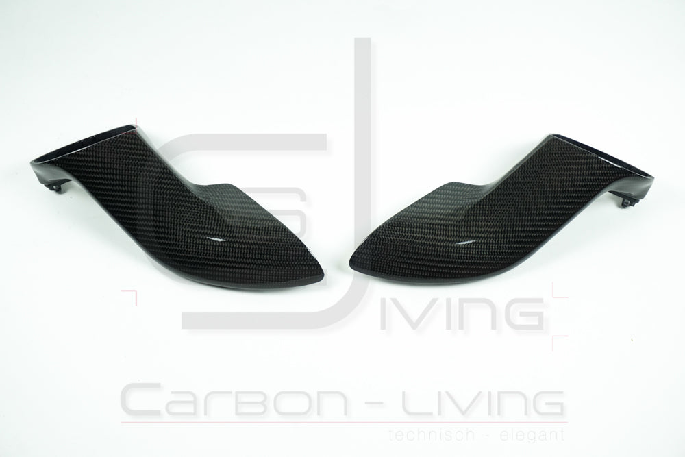 Porsche Boxster Cayman Spyder 981 S GTS GT4 Sport Design Carbon Spiegelstützen Spiegelgehäuse Stützen Sockel für Außenspiegel Set