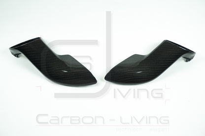 Porsche Boxster Cayman Spyder 981 S GTS GT4 Sport Design Carbon Spiegelstützen Spiegelgehäuse Stützen Sockel für Außenspiegel Set